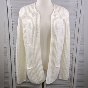 SIDEFFECTS Vintage 80's Open Front Cozy Cardigan Ivory-Medium